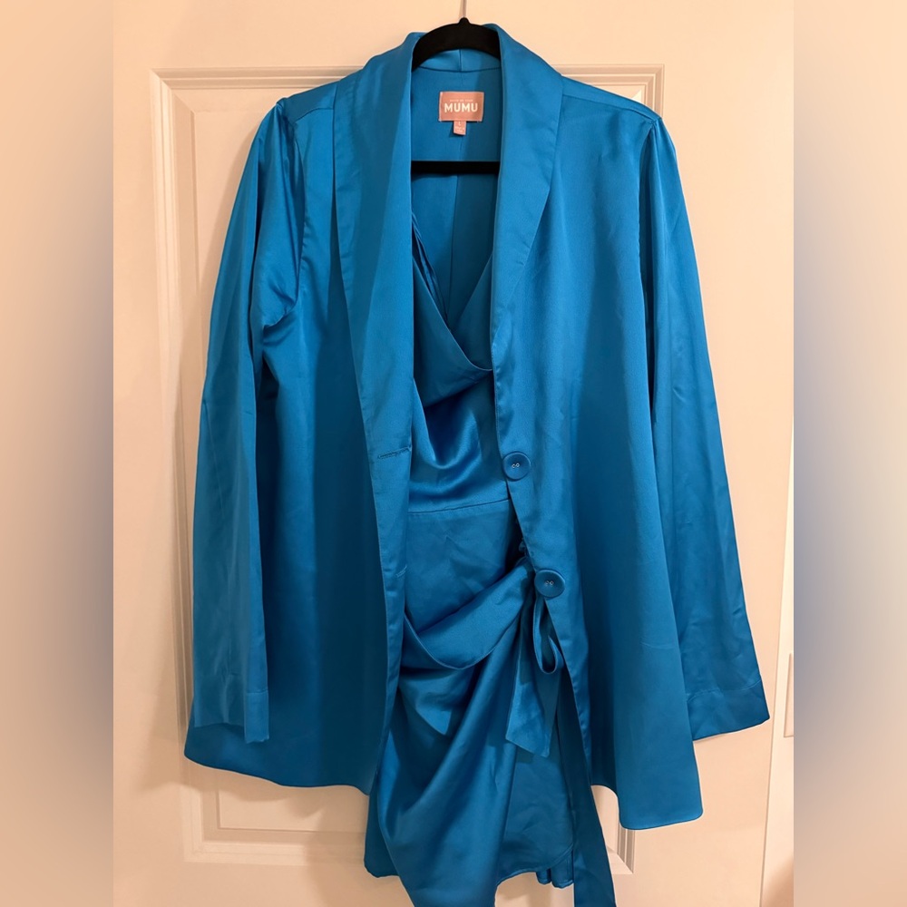 Show Me Your MuMu Vibrant Blue Blazer & Dress Set